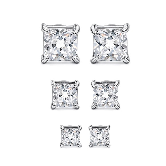 COPY - Sterling Silver 925. Simulate Diamond Stud Earring. - Picture 4 of 13